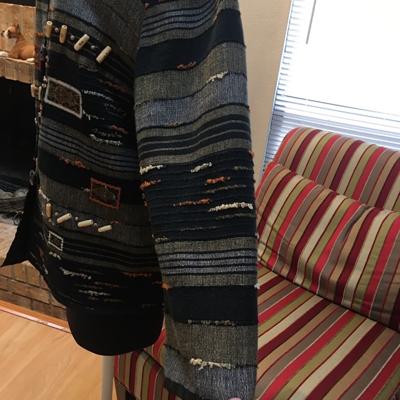 Indigo Moon Jacket Blazer Artisan Woman’s SZ L - Picture 5 of 7